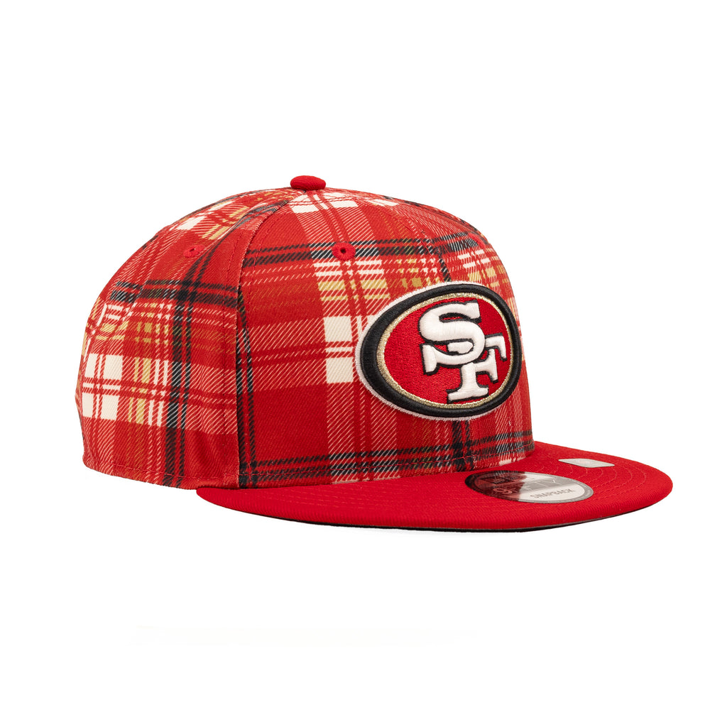 San Francisco 49ers Scarlet Red/Light Gold Flannel "NFL 24 Sideline" | New Era 9Fifty Snapback