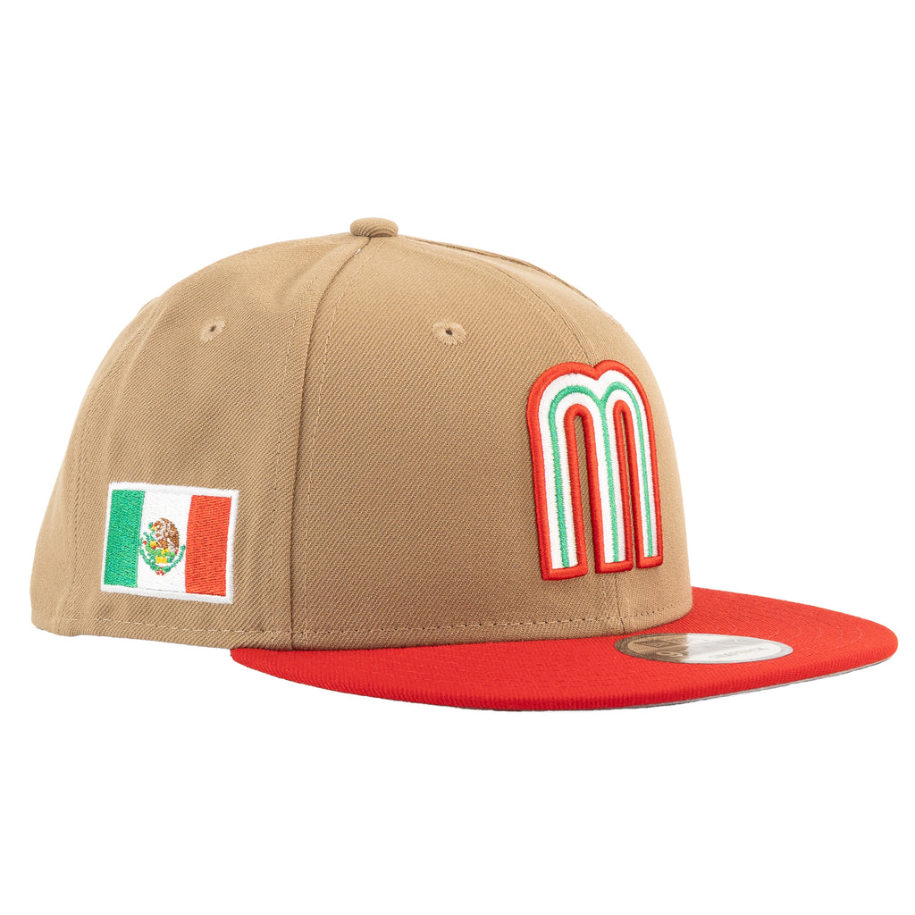Mexico Baseball Khaki/Scarlet Red "Two Tone" | New Era 9Fifty Snapback