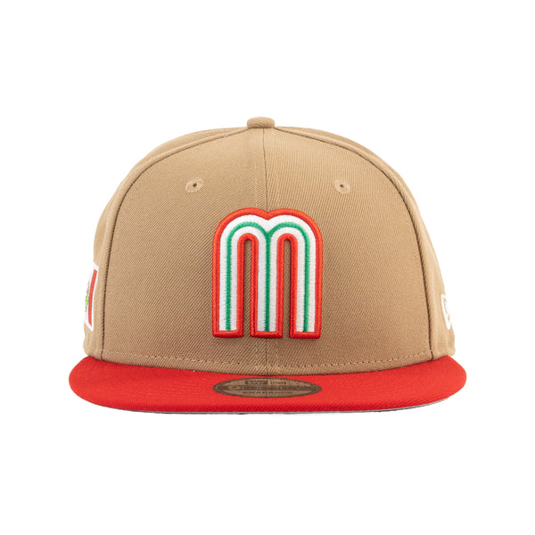 Mexico Baseball Khaki/Scarlet Red 
