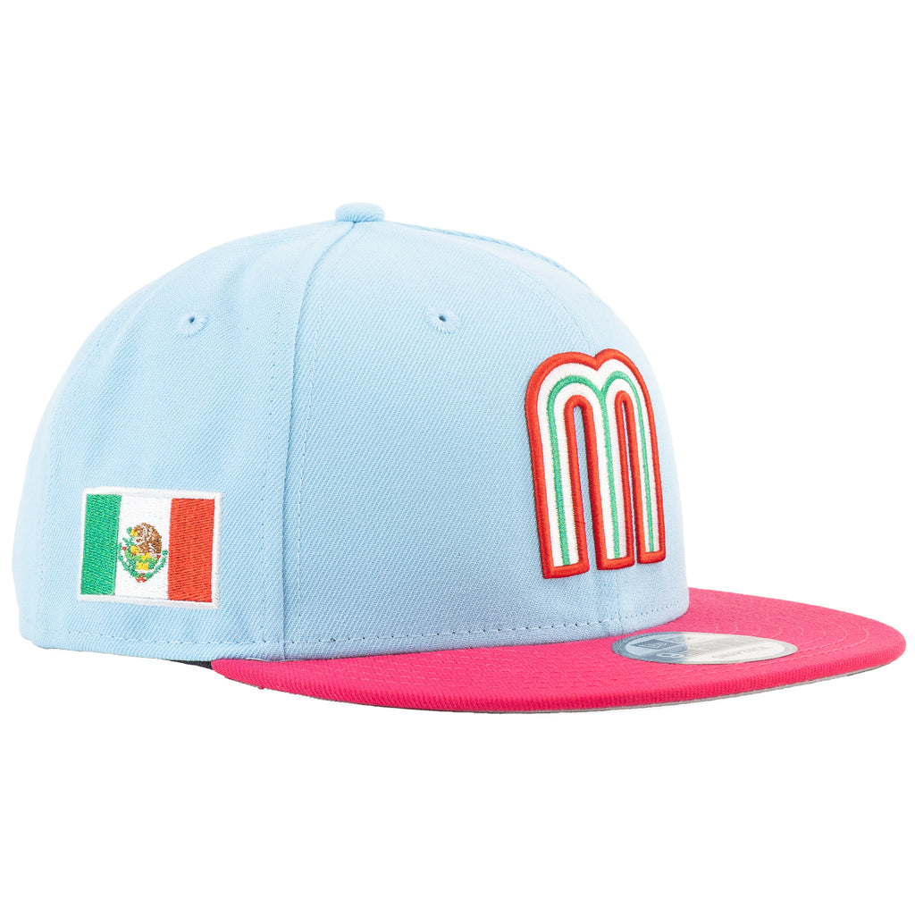 Mexico Baseball Sky Blue/Magenta "Authentic Collection" | New Era 9Fifty Snapback