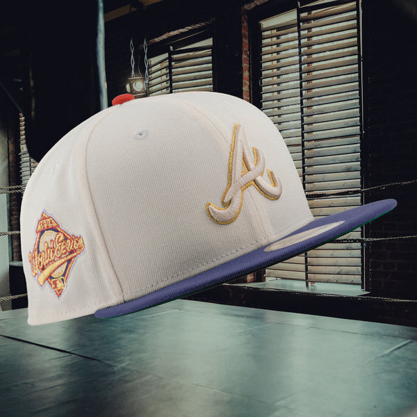 Atlanta Braves Chrome White/Light Navy Blue “WABFN” | New Era 59Fifty Fitted