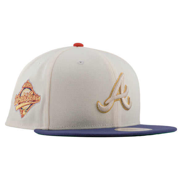 Atlanta Braves Chrome White/Light Navy Blue “WABFN” | New Era 59Fifty Fitted