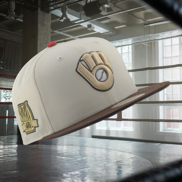 Milwaukee Brewers Chrome White/Burnt Wood “Mr. Socko” | New Era 59Fifty Fitted