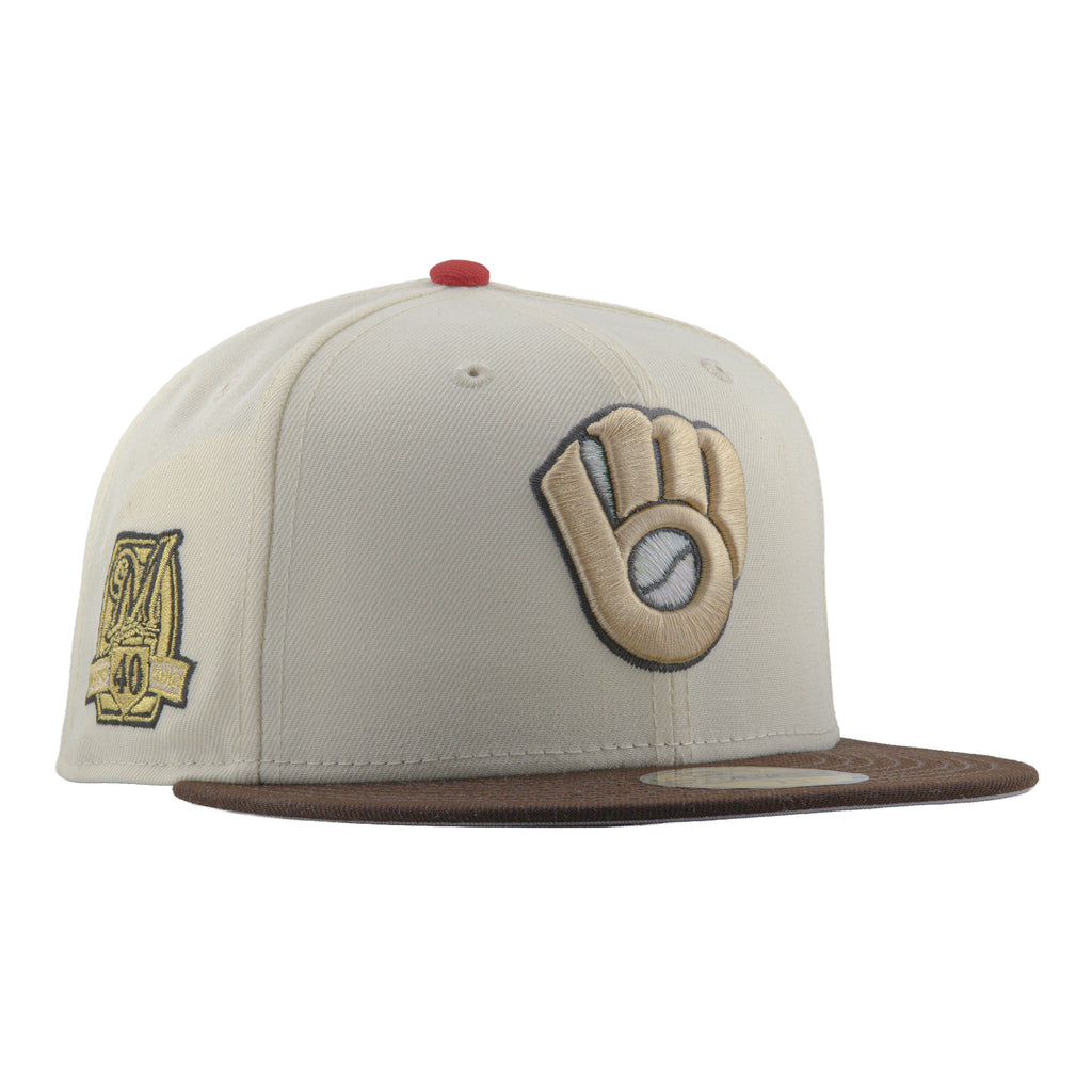 Milwaukee Brewers Chrome White/Burnt Wood “Mr. Socko” | New Era 59Fifty Fitted